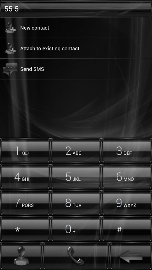 exDIaler GlassMetalFrameBlack