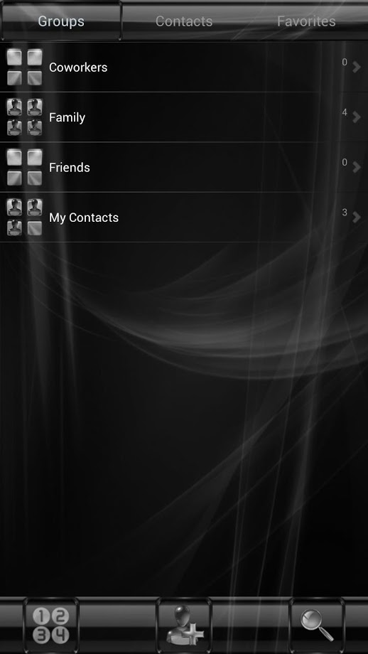 exDIaler GlassMetalFrameBlack