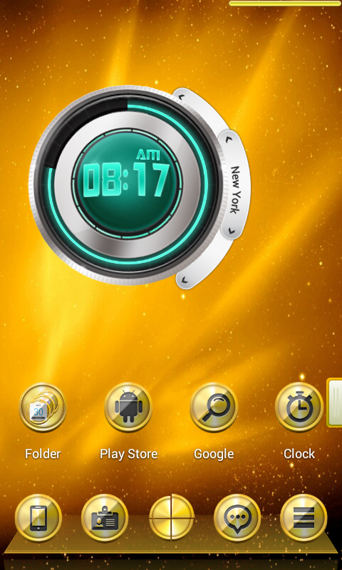 3D Golden Next Launcher Theme