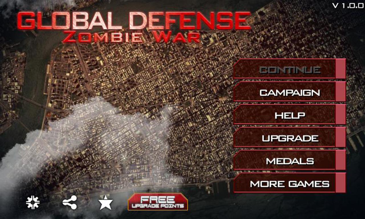 Global Defense: Zombie War (Free Shopping)