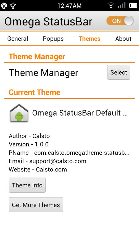 Omega StatusBar