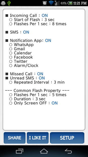 Flash Notification for All App