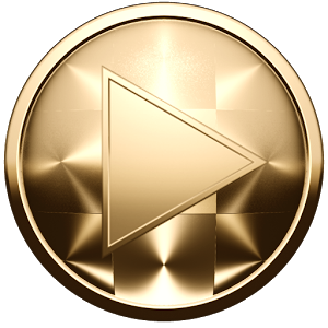 Poweramp skin GOLD ROUND BRUSH 