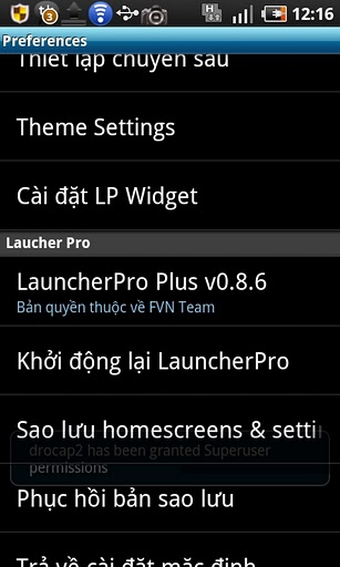 LauncherPro Việt Hóa