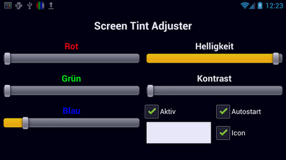 Screen Tint Adjuster