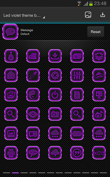 Next launcher theme LED Violet