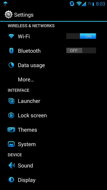 CM10.1 Theme Neon Blue Theme