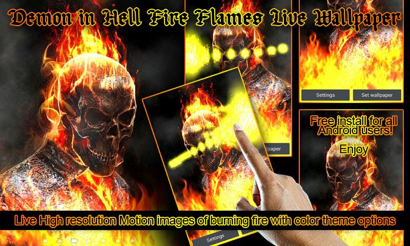 Ghost Rider Fire Flames LWP