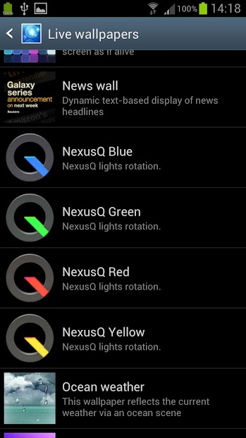 Nexus Q nexus 7 Live Wallpaper