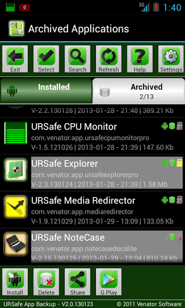 URSafe App Backup/Restore PRO