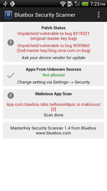 Bluebox Security Scanner