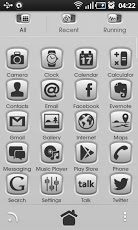 Grey Button Go Launcher Theme