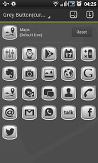 Grey Button Go Launcher Theme