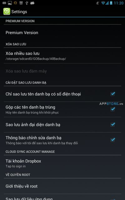 GO Backup Pro Việt hóa (sao lưu, phục hồi toàn diện)