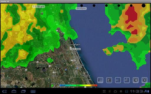 eRadar HD with weather alerts