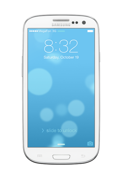iPhone 5S iOS 7 Lock Screen