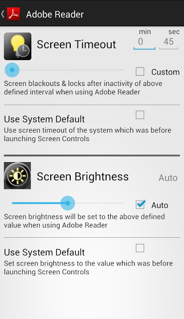 Screen Controls