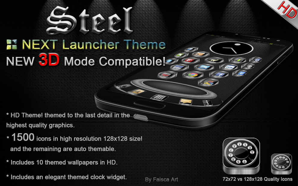 Steel 3D Premium HD Next Theme