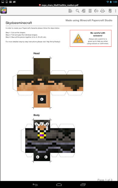 PDF) Original Steve Made using Minecraft Papercraft Studio