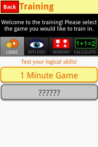 1 Minute Game (brain training)
