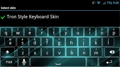 Tron Style Keyboard Skin