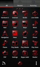 Sleek Ebony Red GO Theme