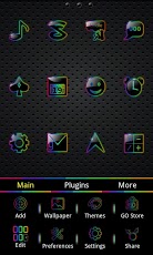 Sleek Ebony Rain GO Theme