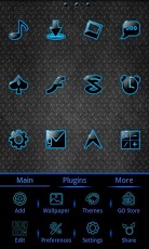 Sleek Ebony Go Launcher Theme