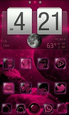 GO Launcher Pink Neon theme PR