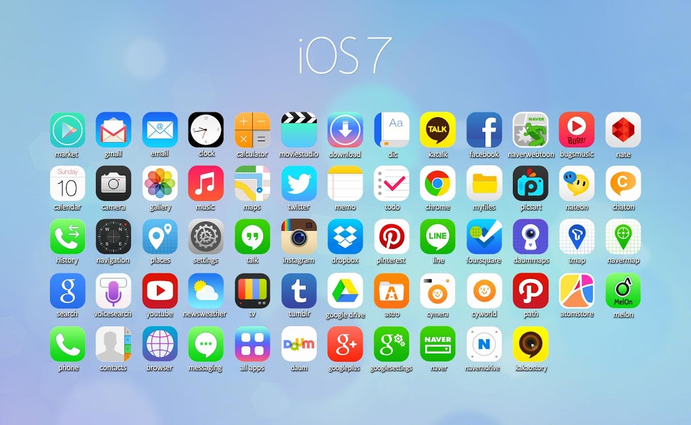 [Full HD] iOS7 Atom theme