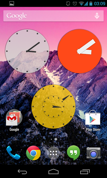 Wow KitKat Clock Widgets