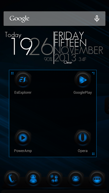 Next Launcher Theme RubberBlue