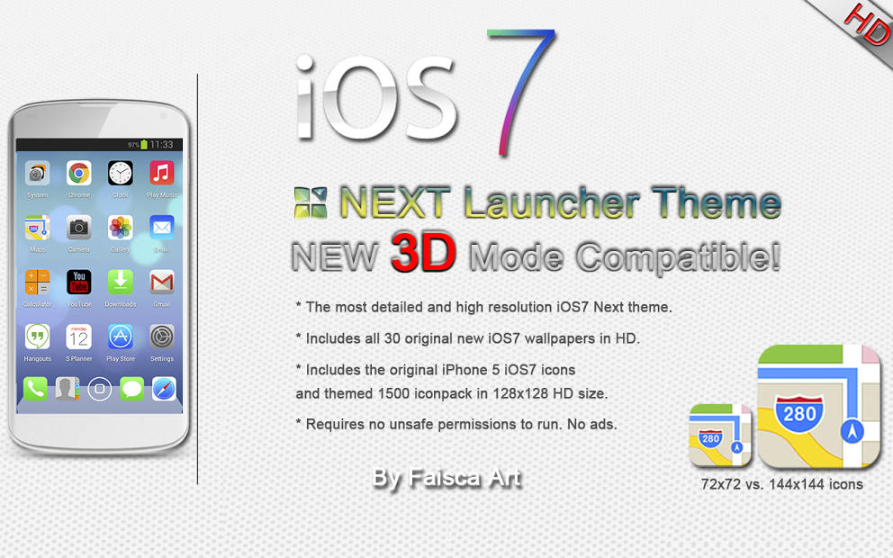 iOS7 iPhone 3D Next Theme