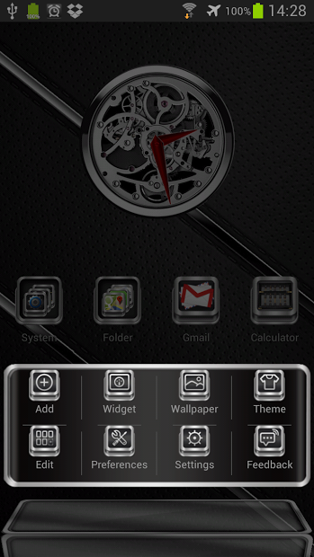 Next Launcher Theme Chrome 3D