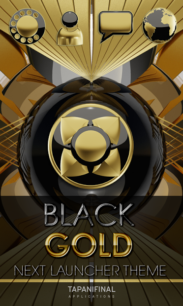 Next Launcher GOLD BLACK Theme
