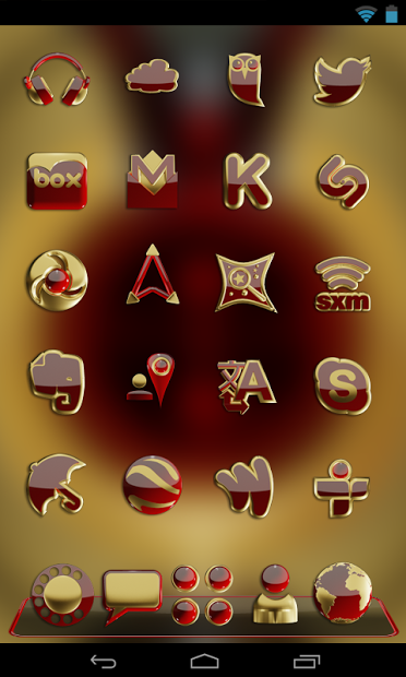 Next Launcher RED GOLD Theme