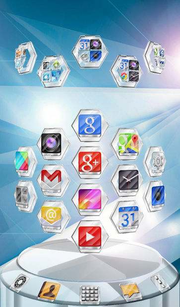 Next Launcher Theme Crystal 3D