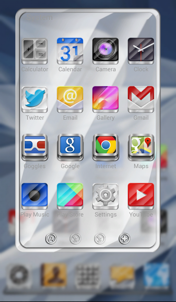 Next Launcher Theme Crystal 3D