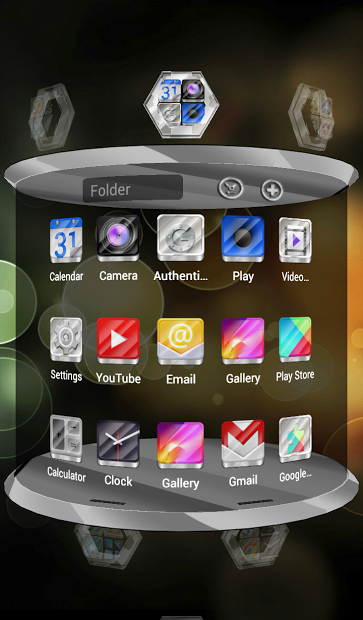 Next Launcher Theme Crystal 3D