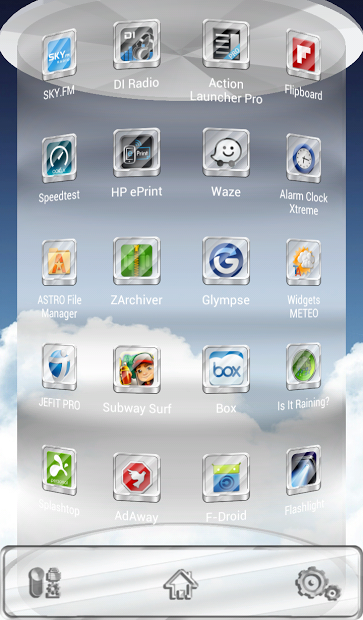 Next Launcher Theme Crystal 3D