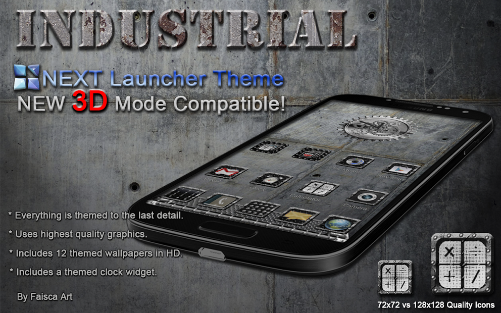 Next Launcher Theme Industrial