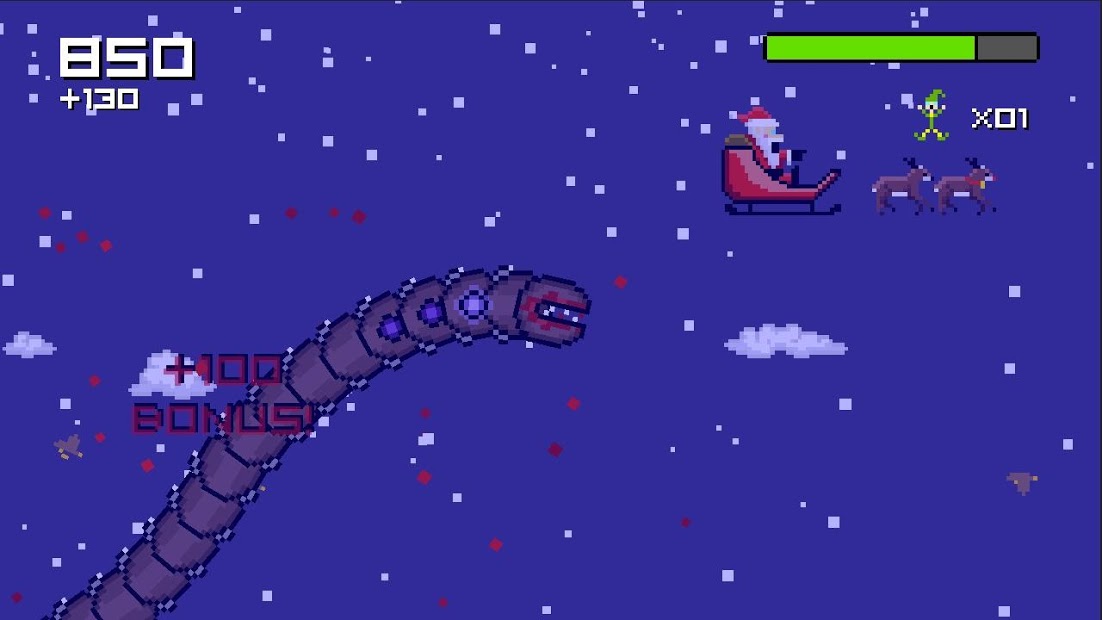 Super Mega Worm Vs Santa Saga