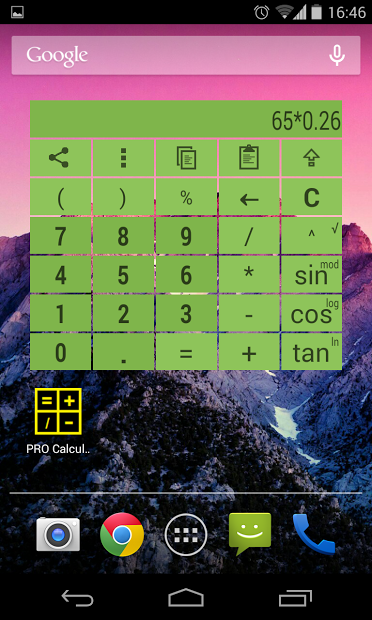 Widget Calculator PRO colorful